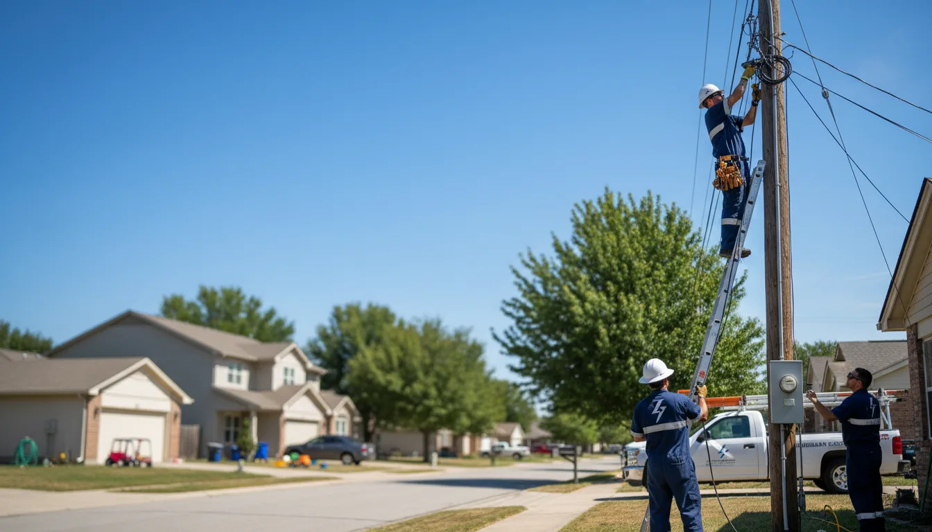 Residential electrician providing installation services in Pinehurst, TX